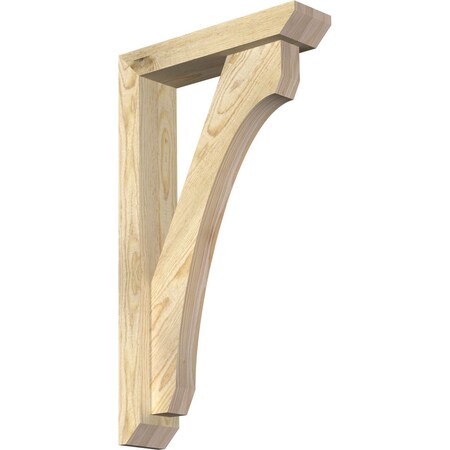 Legacy Slat Rough Sawn Bracket W/ Offset Brace, Douglas Fir, 4W X 16D X 28H